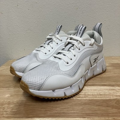 Size 8 Women s Reebok Zig Dynamica White Gum Athletic Training Running Shoes