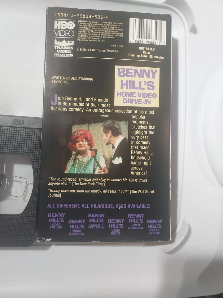 Benny Hill's Home Video Drive-In VHS Absurd British Sketch Comedy Show - Image 2 of 4
