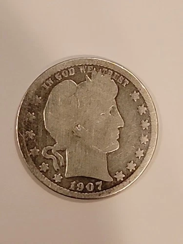 1907-S Barber  Quarter Coin