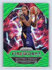 2021 Panini Prizm WNBA Brittney Griner Green Fireworks #10 Mercury