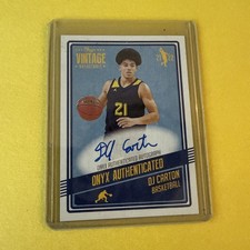2021 Onyx Authenticated DJ Carton Autograph Card #VADC Marquette University