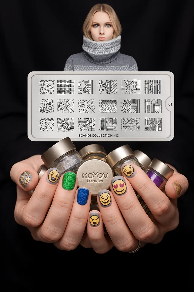 MoYou Stamping Plate Polish Lacquer Stamp Mats Glitter Top Coat Gifts Etc - Image 4 of 4