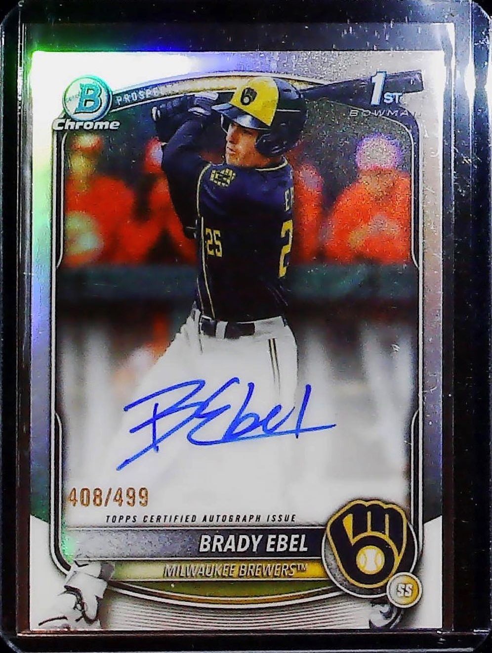 2025 Bowman Draft #CPA-BE Brady Ebel Chrome Prospect Autographs refractor /499