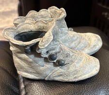 1 Pair Resin Popular Imports Vintage Baby Child Shoes Figurines 4" long