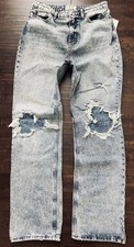 NWT FREE PEOPLE We The Free Jeans Distressed High Waisted Straight Leg Boho 31