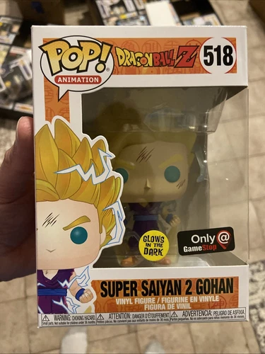 Figura Funko Pop Super Saiyan 2 Gohan DBZ GameStop Exclusiva Brilla en la Oscuridad