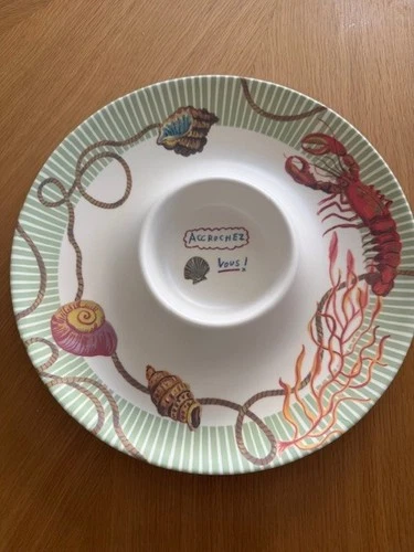 Anthropologie Nathalie Lete By the Sea Melamine Chip & Dip Platter Party