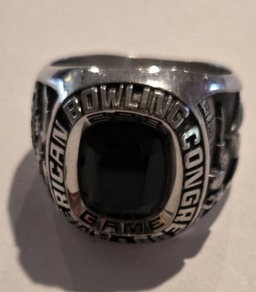 American Bowling Congress Ring Keepsake 298 Engraved Nice