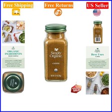 Simply Organic Ground Cumin Seed 2.31 oz Glass Jar Organic Kosher