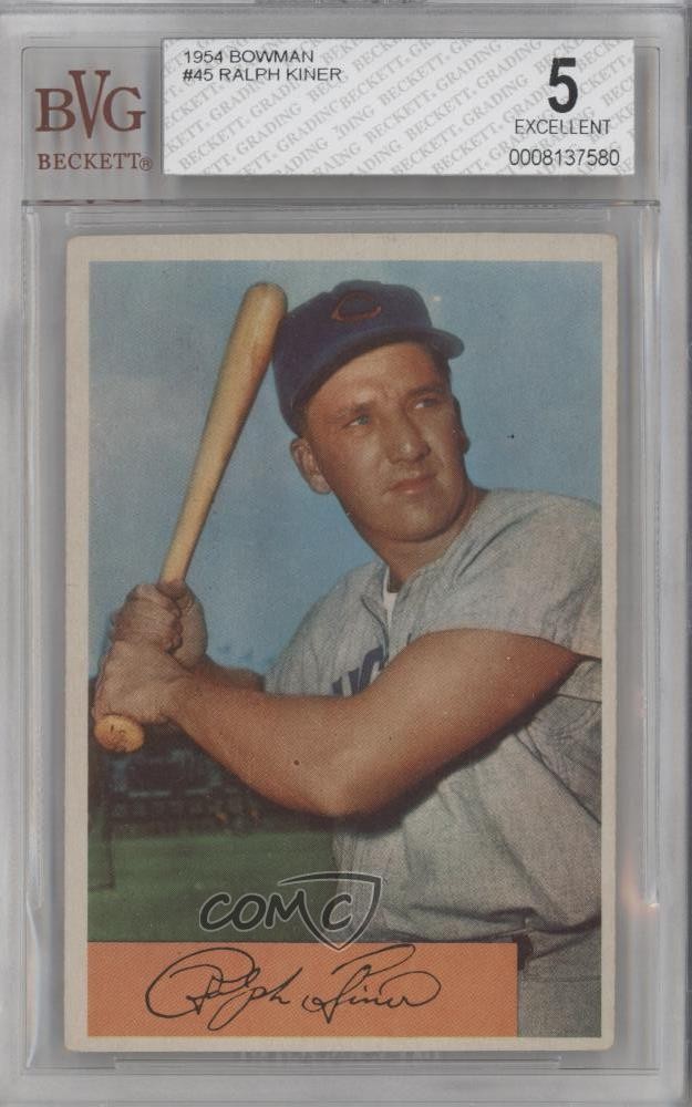 1954 Bowman Ralph Kiner #45 BVG 5 HOF 0q3