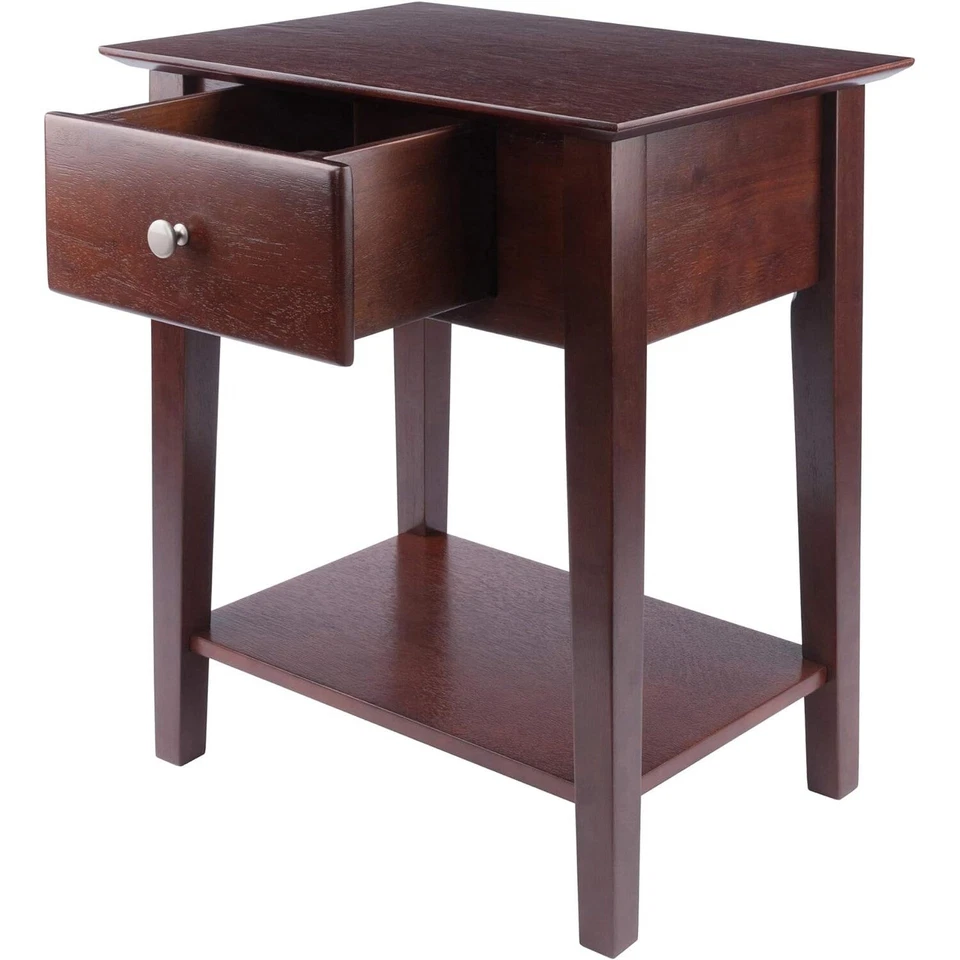 Mesita de noche Winsome Rochester, nogal Foto 3 de 4