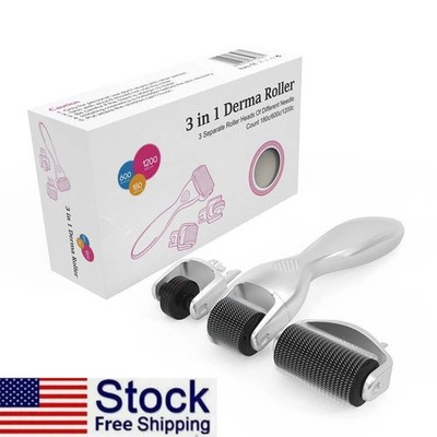 Derma Rolling System for Scalp Hair and Beard Growth with Herbal Essence Oil