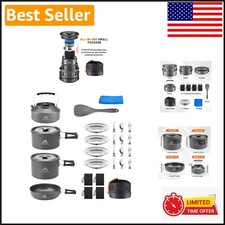 Portable 27-Piece Cookware Set for Camping - Complete with Storage Bags & Cloth