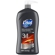 Dial Men 3in1 Body, Hair and Face Wash, Ultimate Clean, 32 Fl Oz 0.37 per gallon