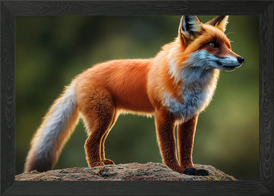 A Beautiful Fox AI Gerahmtes Wandbild Poster Leinwanddruck Bild