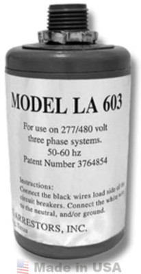 Delta LA603 AC Lightning Arrestor 3 or 4 Wire 440 600VAC Three Phase Surge