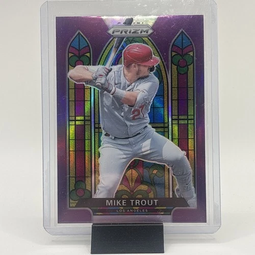 New Listing2021 Panini Prizm - Stained Glass Mike Trout #SG-1 Purple Prizm