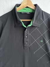 Travis Mathew Polo Shirt Black Golf Performance Stretch Men  s Size 2XL Black