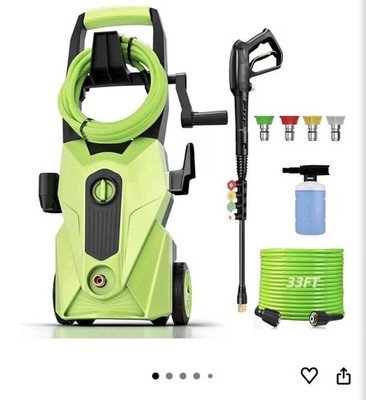 Huanherad Electric Pressure Washer, 5000 PSI, 2.8 GPM, 33 ft Rubber Hose, 4