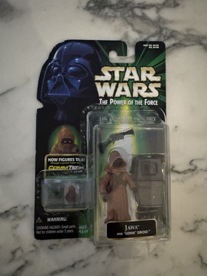 Star Wars Power of The Force Figure JAWA with Gonk Droid & CommTech Chip