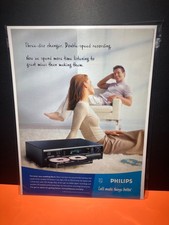 Vintage Original Print Ad 2000 PHILIPS CD PLAYER- Let's make things better