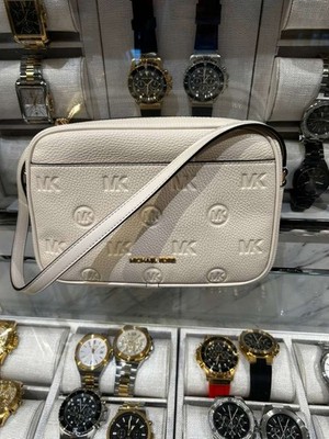 Michael Kors Lady Large Purse Handbag Crossbody Camera Crossbody Bag Light Cream