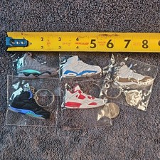 LOT of 5 Pcs 2D Sneakers Keychains Sneaker 2D Variety Of Keychains.