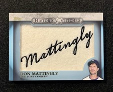 2012 Topps Don Mattingly Historical Stitches HS-DM Yankees Relic Memorabilia