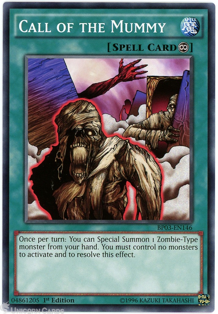 BP03-EN146 Call of the Mummy : Shatterfoil Rare 1st Edition Mint YuGiOh Card