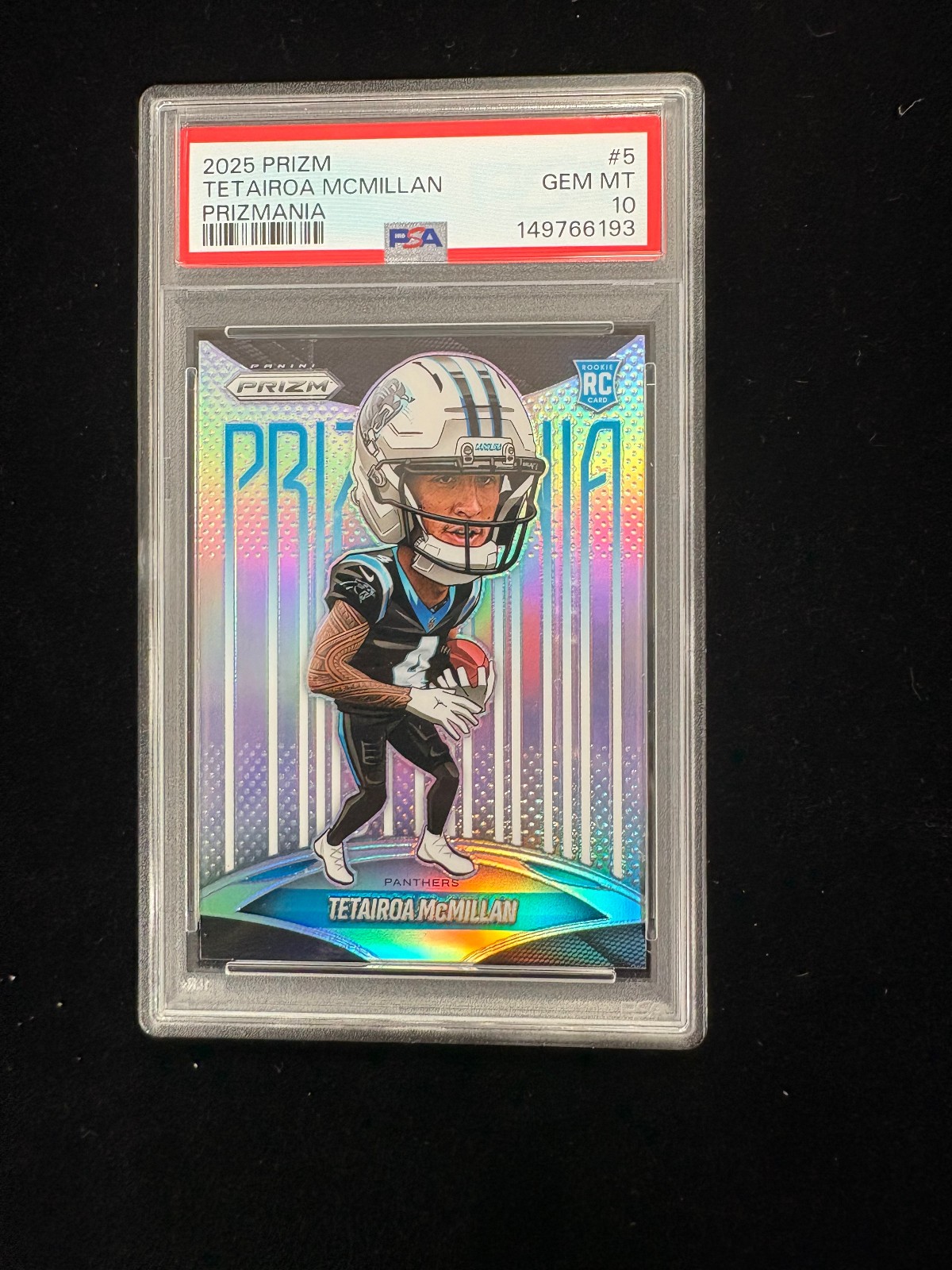 Tetairoa McMillan Panini Prizm Prizmania #5 Base