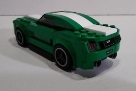 Custom Green/White Ford Mustang GT - This is a modified LEGO 75871 Speed Champio