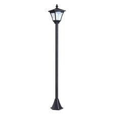 Solar Post Lamp 1.2m - Dimmable LED Garden Bollard Lantern, IP44 Black
