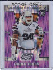 CHRIS JONES ROOKIE CARD 2016 Draft Picks RC RARE PURPLE FLASH PRIZM #'d 28/99 SP. rookie card picture