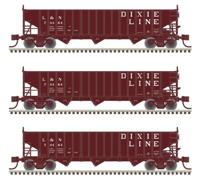 ATLAS (N) 50 007 008 L&N PS 2750 HOPPER 3 PK - NEW