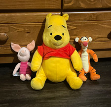 Disney Winnie the Pooh Plush Lot: Pooh, Piglet  Tigger Small 6-14 in