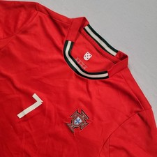 Portugal Ronaldo 7 Soccer Jersey Youth Large Red National Team Football Shirt