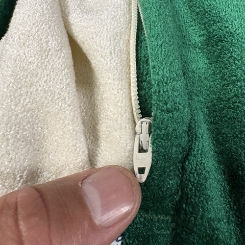 Vintage Levis 1984 USA Olympia Trainingsjacke Herren Größe L Grün Velour Retro - Bild 9 von 16