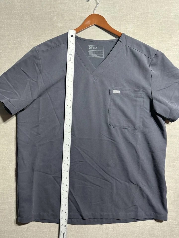 Conjunto Médico Figs Para Hombres XL Gris Pantalones de Correr Manga Corta Camisa Cuello en V Prenda para el torso Enfermera Foto 3 de 4