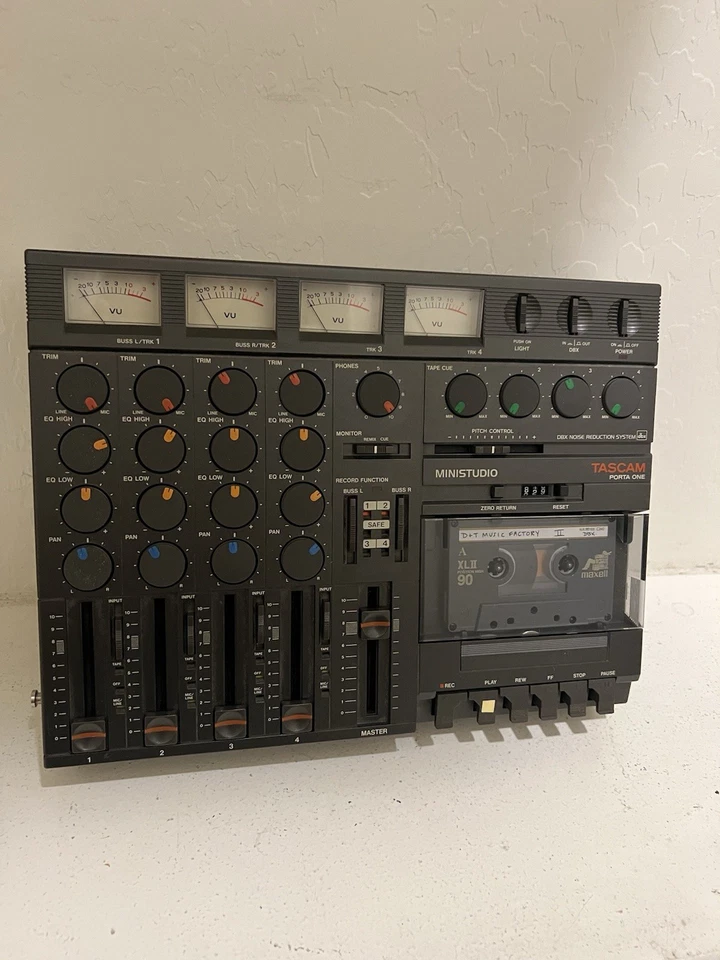 Tascam Ministudio Porta One 4-CHANNEL Portable Cassette Studio Working W/ Case - Image 4 of 4