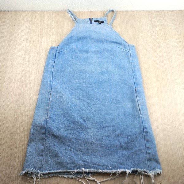 Paper Closet Denim Dress Women's Size 6 Stretch Cut-Off Sleeveless Mini