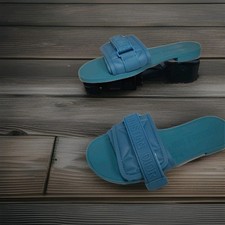 Christian Dior Deep Blue Logo  Straps  Flat D...