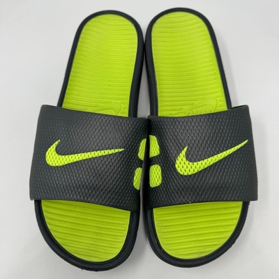 Nike Benassi Solarsoft Slides Sandals Anthracite Volt 431884-070 Men's Size 13