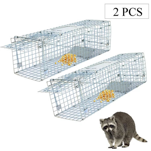 Live Animal Trap Large Rodent Cage Garden 24" 31" Double Size For Little Pets - Bild 21 von 22