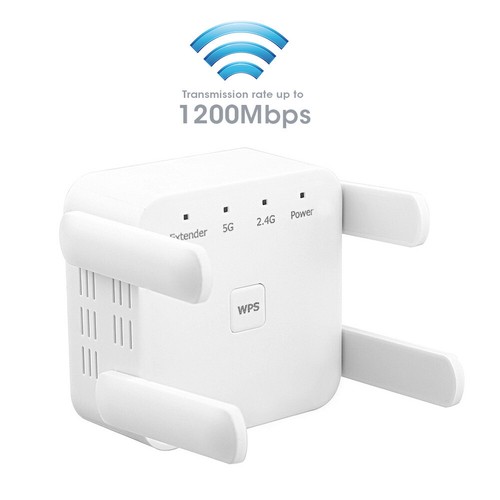 WiFi Range Extender Network Port Wall Plug Wireless Relay 1200M Dual Freque Kit - Zdjęcie 16 z 18