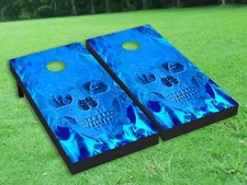 Skeleton skull Cornhole Board Wrap LAMINATED Wraps Decals Vinyl skin 21-1