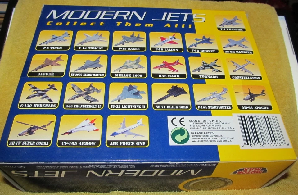 Motor Max Modern Jets Diecast Metal F-14 TOMCAT con soporte de exhibición... Nuevo en caja Foto 4 de 4