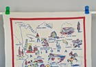 Vintage ARIZONA STATE TABLECLOTH Souvenir 37" x 30" White Cotton MID CENTURY — photo 5