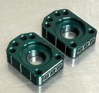 BDP Racing KX 85/100/112 axle blocks - Forest Green - Made in USA