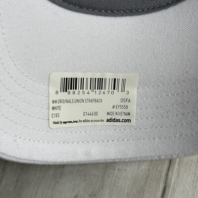NEW WITH TAGS ADIDAS WOMENS ORIGINALS UNION STRAP BACK HAT WHITE