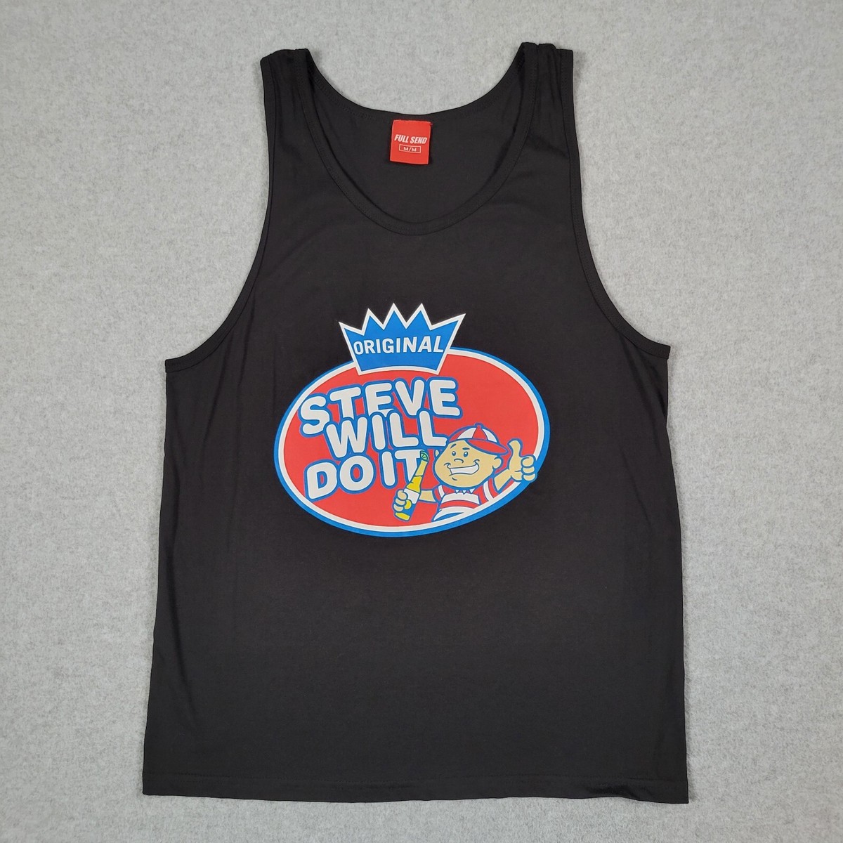 Full Send Shirt Mens Medium Black Tank Top Steve Will Do It Nelk